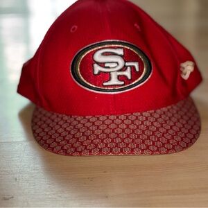 Niners New Era San Francisco 49'ers NFL Ball Cap Size 7 3/4 Football Fan Red